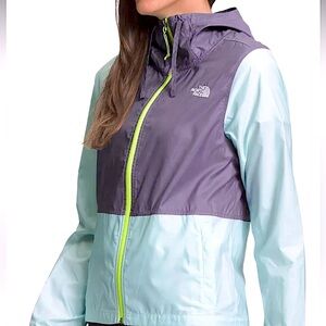 The North Face: W Cyclone Jacket 3 Lunar Slate Skylight Blue Led Yellow